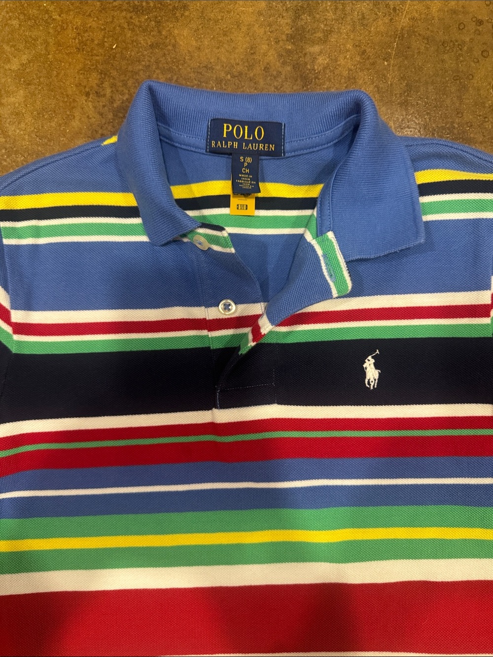 Polo by Ralph Lauren🏇Boys Striped Polo Shirt Size 8 - Picture 2 of 5